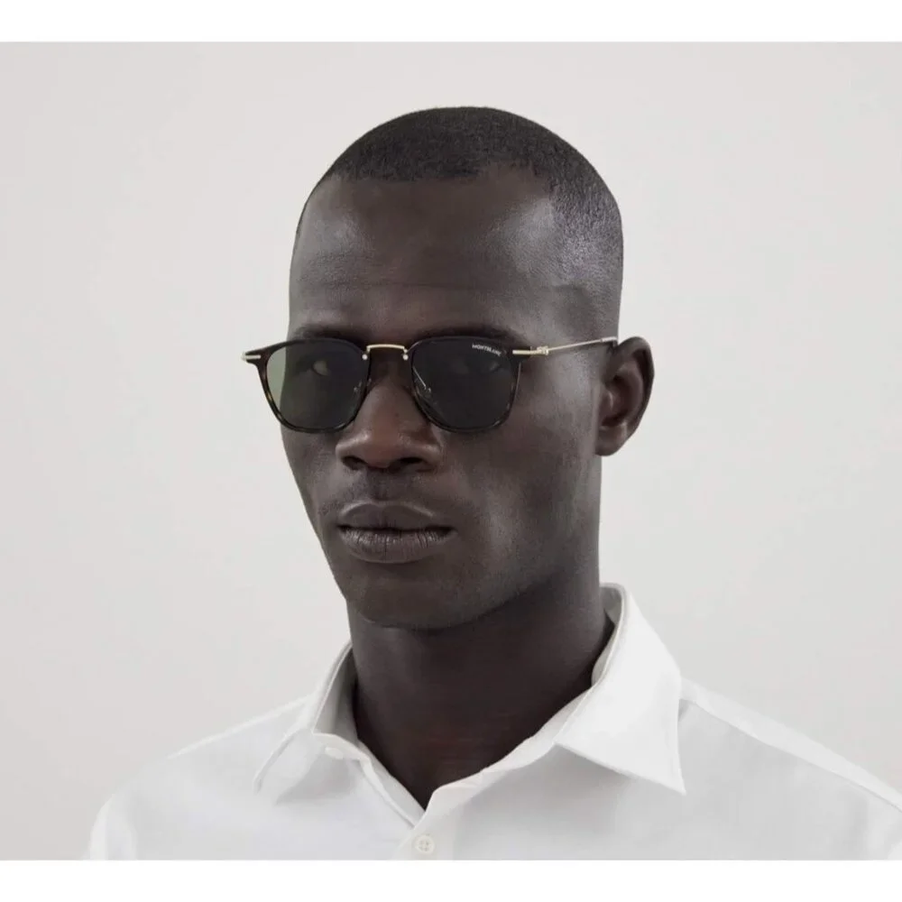 NEW MONTBLANC SUNGLASSES MEN HAVANA GOLD EYEWEAR MONTBLANC MB0295S 002